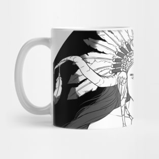 Inktober: Wild Native American Feathers Mug